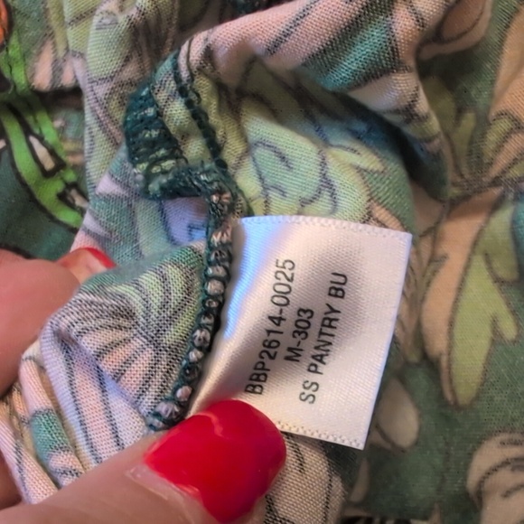 Big Bud Press Kitchen Collection Pantry Button-Up Short Sleeve Vegetable Size S - Picture 5 of 12